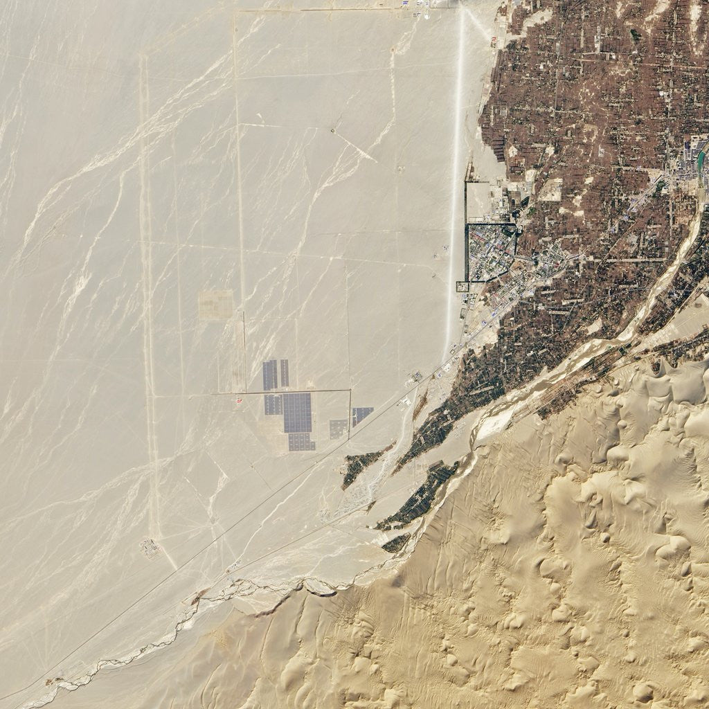 Detail of Solar Farm in Dunhuang, China by Anonymous