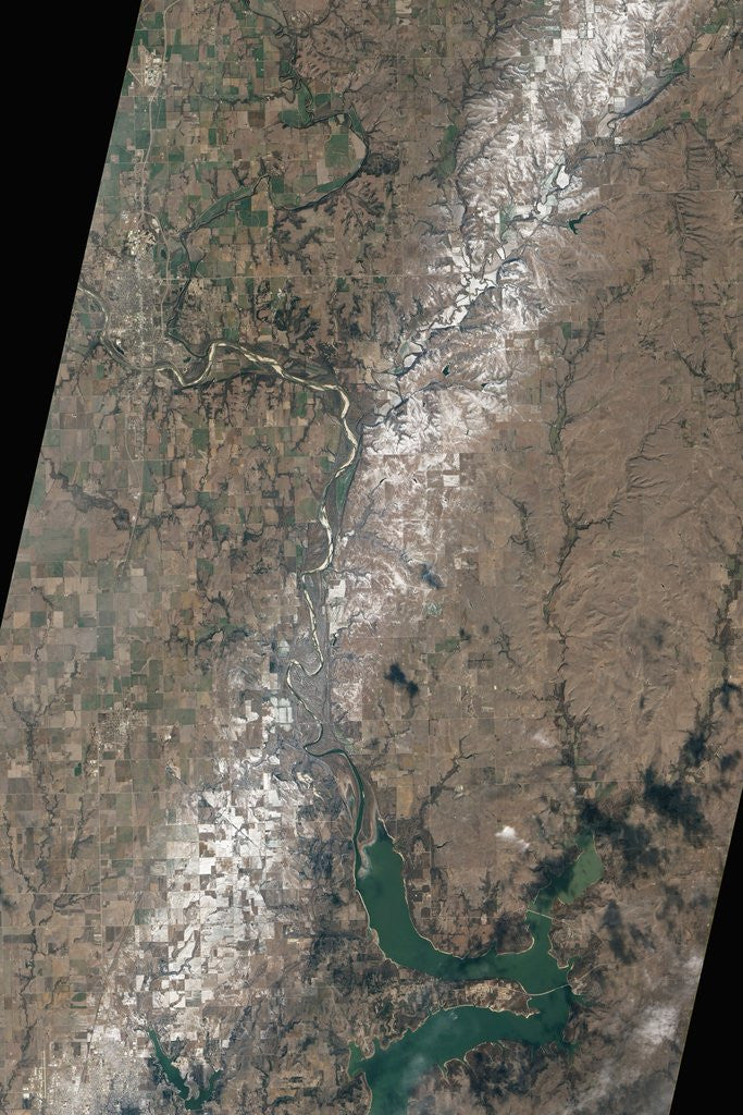Detail of Narrow band of snow along the Arkansas River by Anonymous