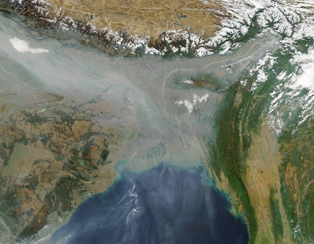 Detail of Haze and smog over Bangladesh and Northern India by Anonymous