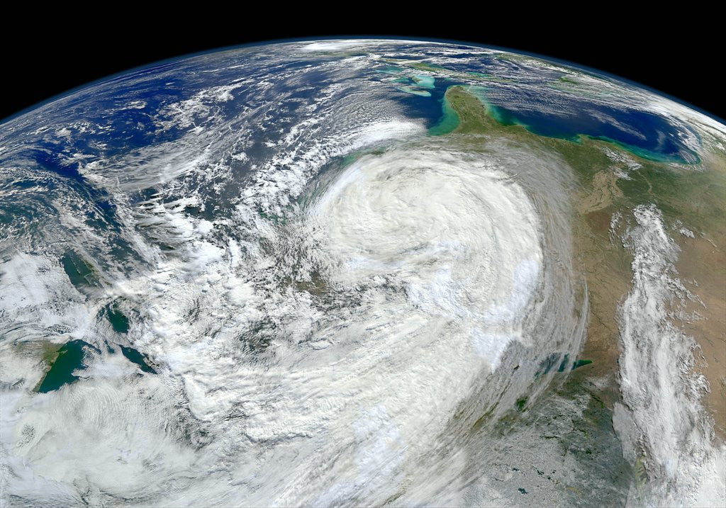 Detail of Satellite View of Hurricane Sandy by Anonymous