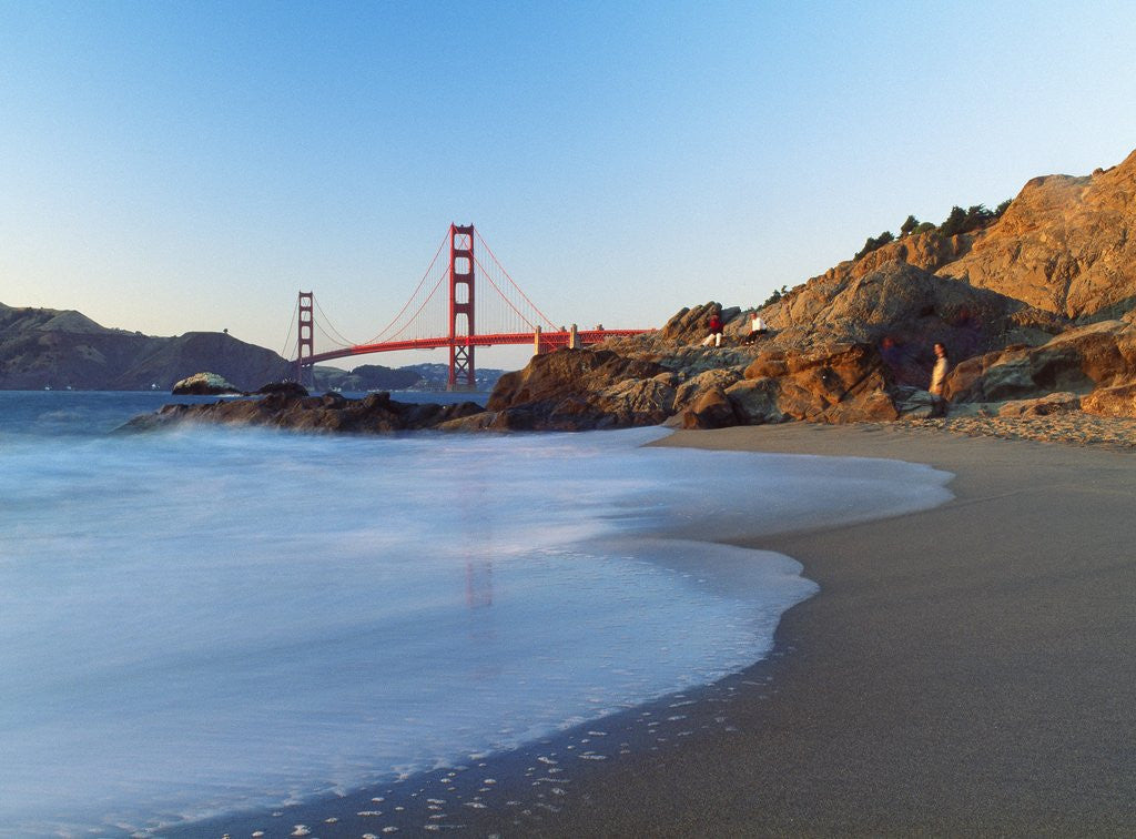 Detail of View of Baker Beach and Golden Gate Bridge, San Francisco, California, USA by Anonymous
