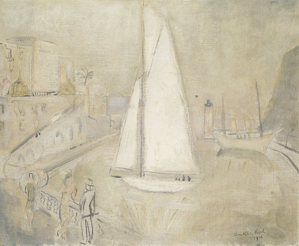 Detail of The White Yacht in Monte Carlo by Christopher Wood