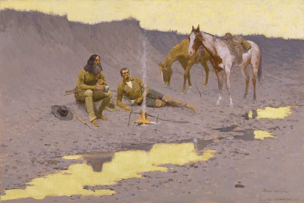 Detail of A New Year on the Cimarron by Frederic Remington