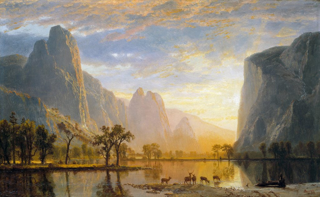 Detail of Valley of the Yosemite by Albert Bierstadt