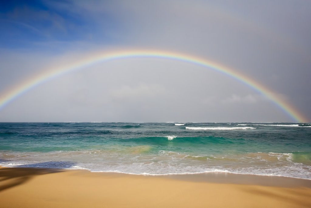 Detail of Rainbow at Baldwin Beach, Maui, Hawaii by Anonymous