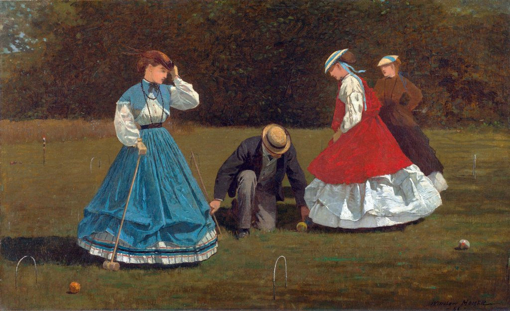 Detail of Croquet Scene by Winslow Homer
