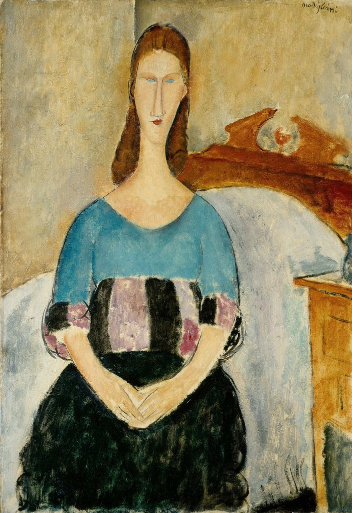 Detail of Portrait of Jeanne Hebuterne, Seated by Amedeo Modigliani