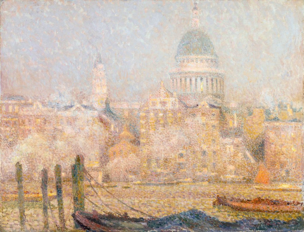 Detail of St. Paul's from the River: Morning Sun in Winter by Henri Le Sidaner