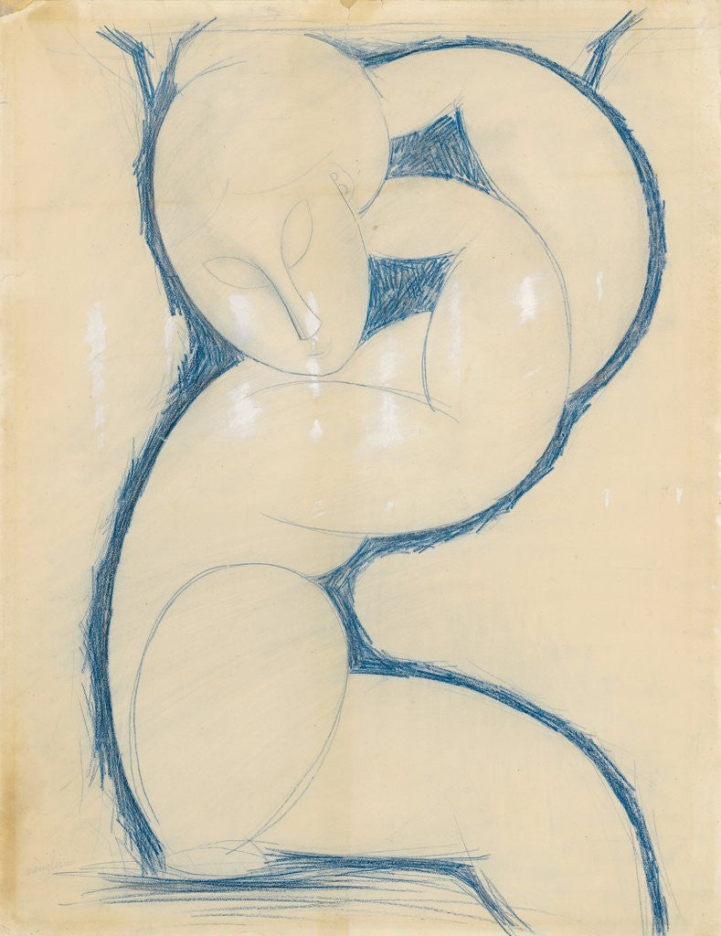 Detail of Caryatid by Amedeo Modigliani