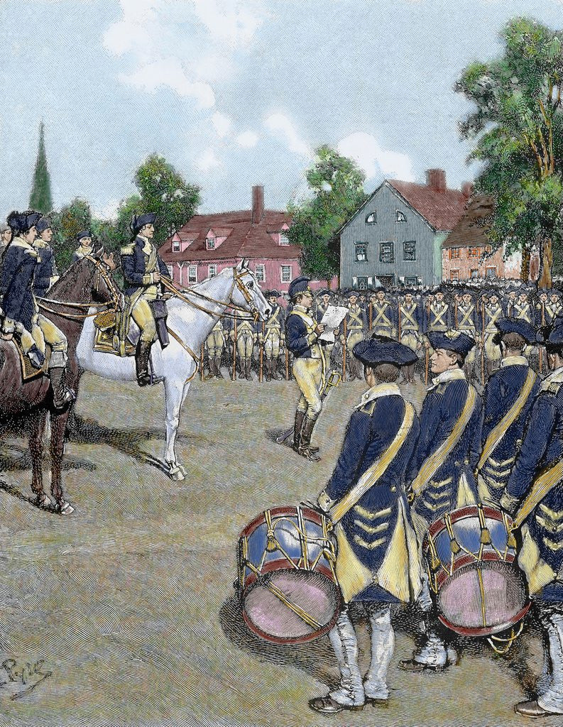 Detail of General Washington's army in New York on July 9, 1776 by Corbis