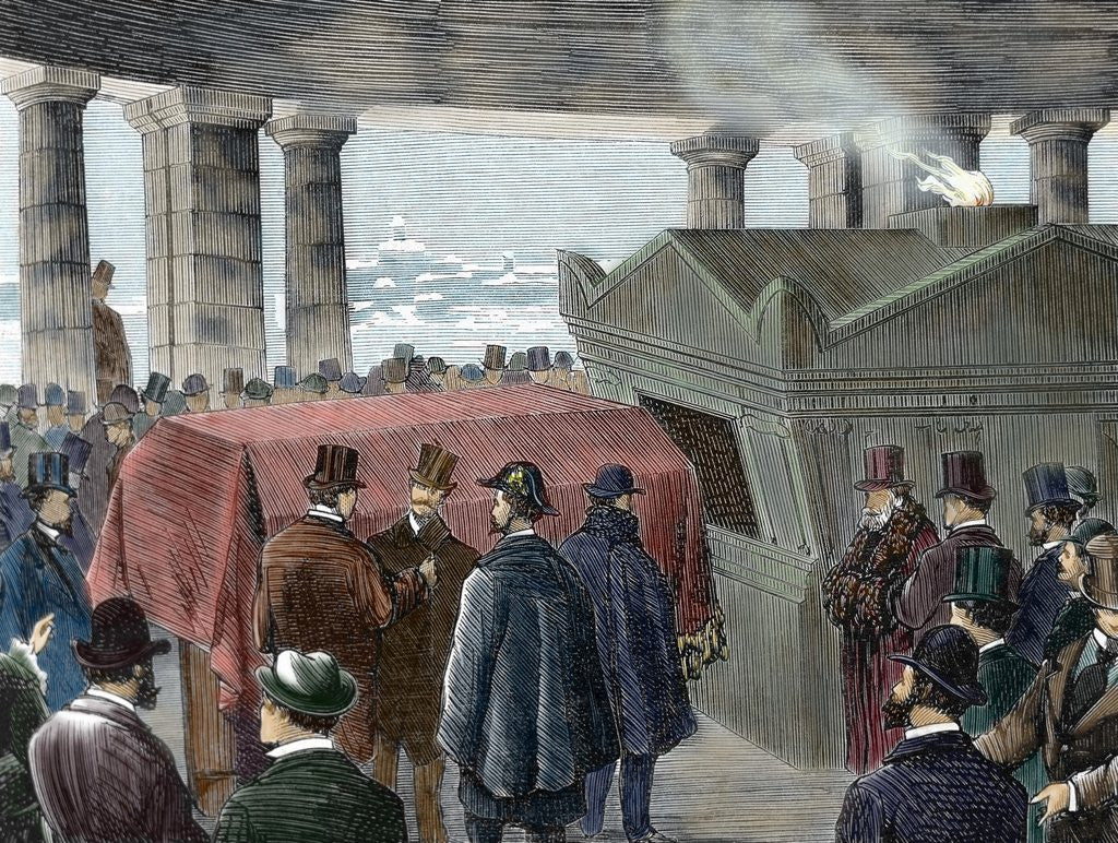Detail of Cremation of Albert Keller by Anonymous