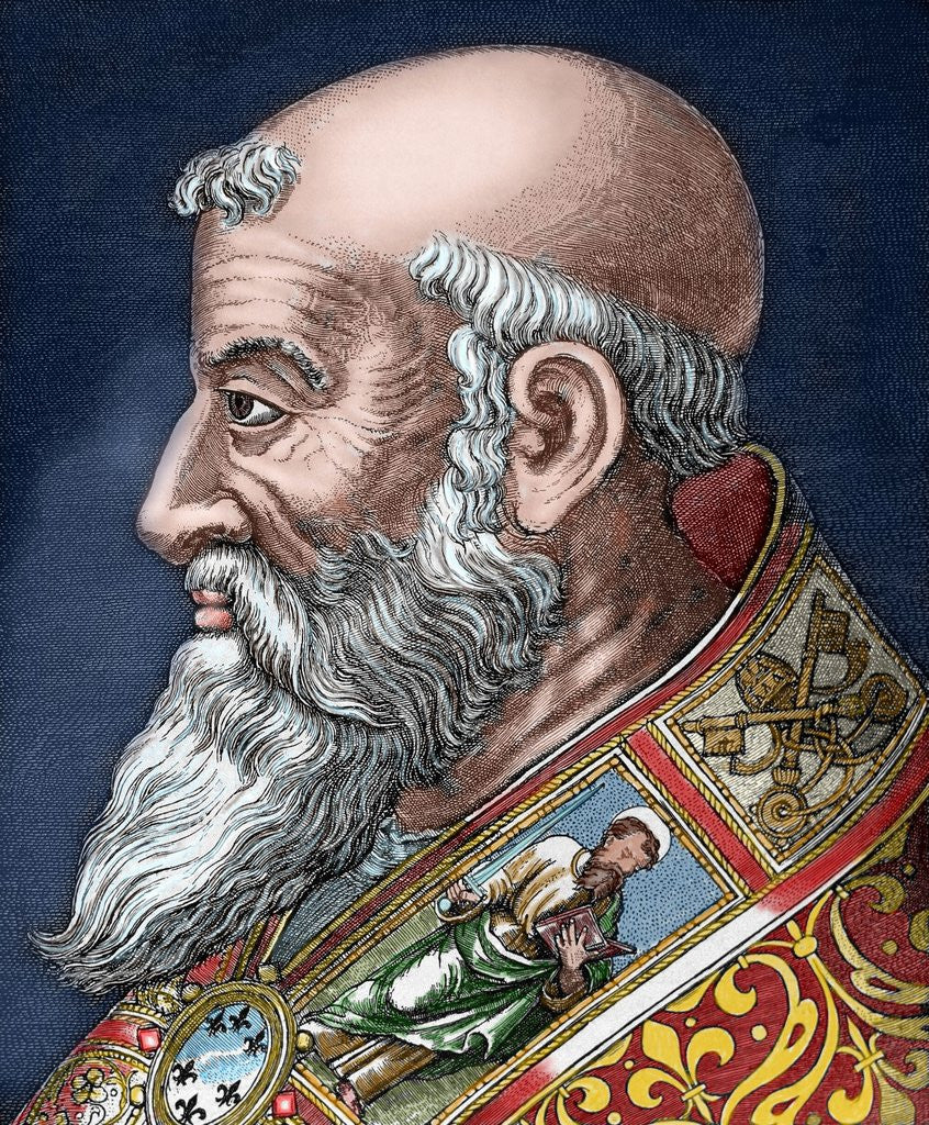 Detail of Paul III (1468-1549). Born Alessandro Farnese by Anonymous