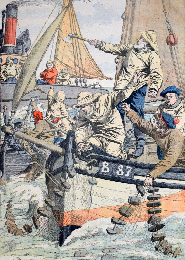 Detail of Confrontation Between French & English Fishermen in Channel (Nov by Anonymous
