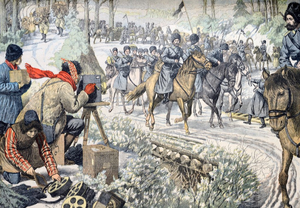 Detail of War Reporters Filming Manchuria Russo-Japanese War (June 1904) by Anonymous