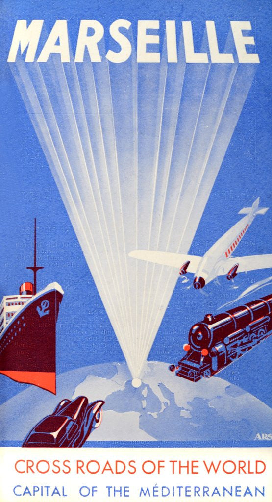 Detail of Marseille Crossroads of the World Advert c1940 by Anonymous