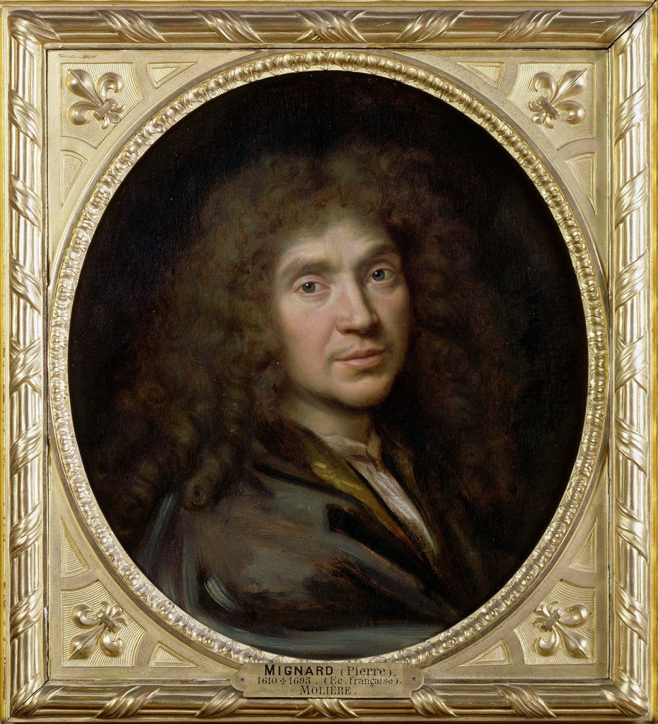 Detail of Portrait of Molière by Pierre Mignard