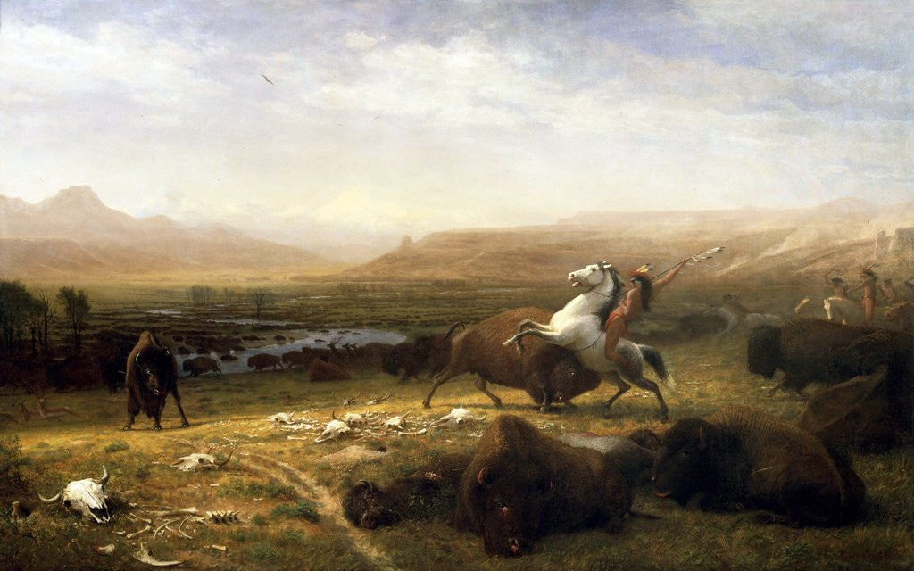 Detail of The Last of the Buffalo by Albert Bierstadt