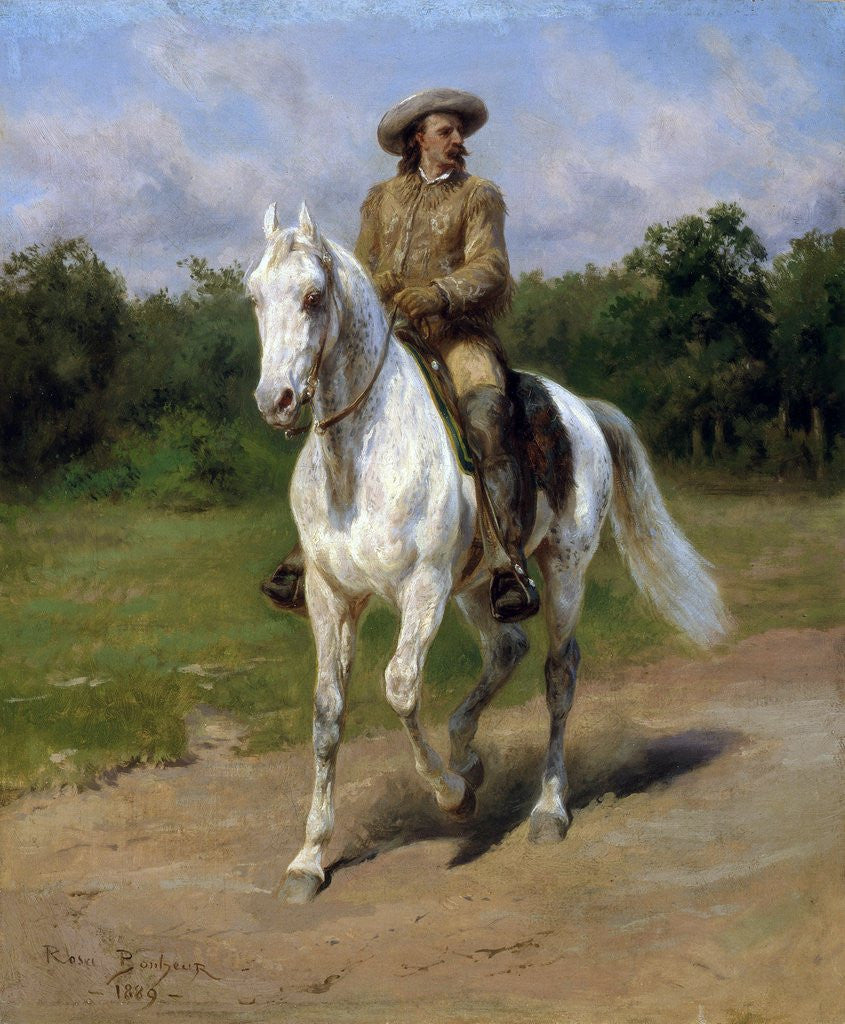 Detail of Col. William F. (Buffalo Bill) Cody by Rosa Bonheur