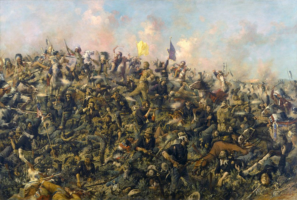 Detail of Custer's Last Stand by Edgar Samuel Paxson