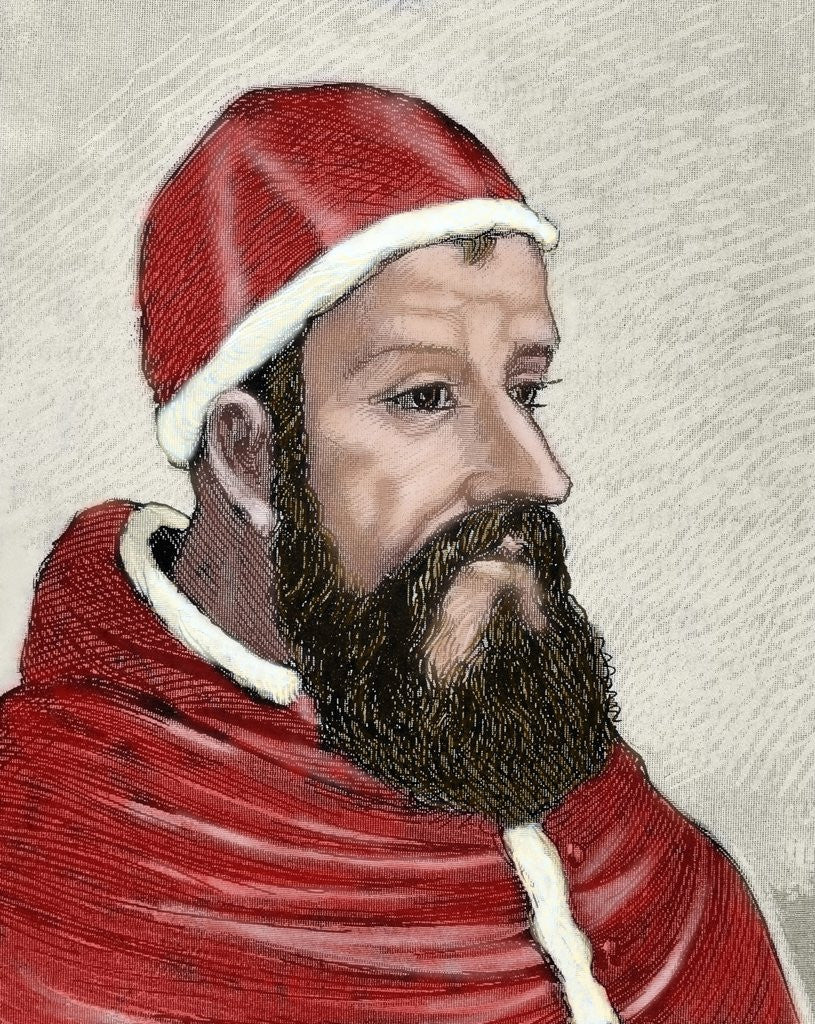 Detail of Clement VII (1478-1534), born Giulio di Giuliano de Medici. Cardinal from 1513 to 1523 and Pope f by Anonymous