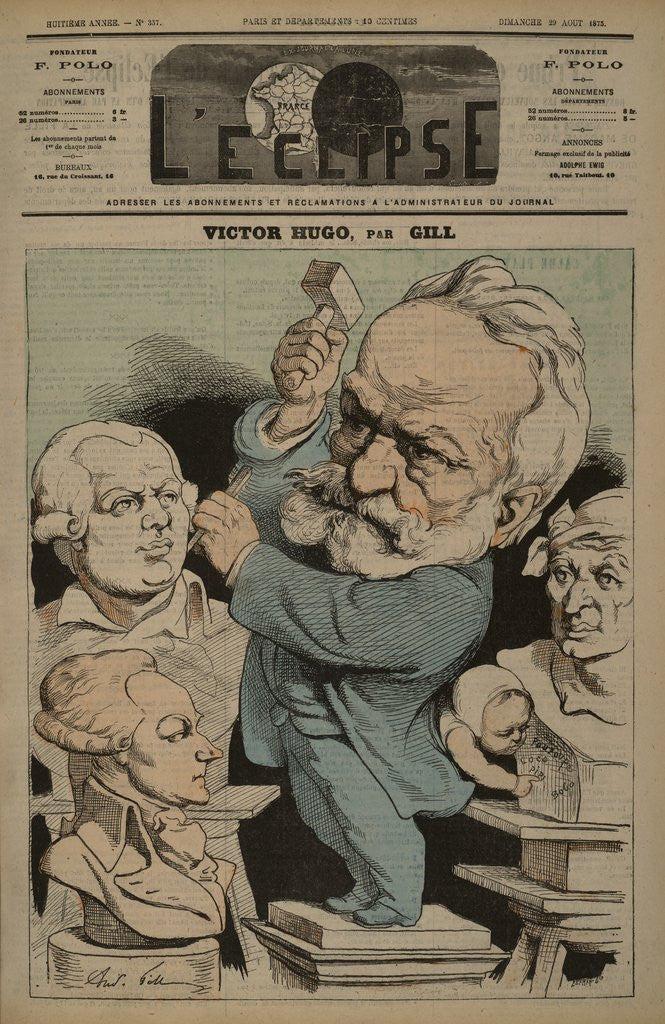 Detail of Victor Hugo by Anonymous