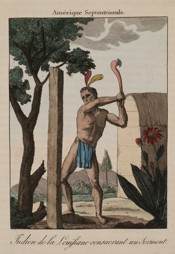 Detail of Indian devoting an Oath by Anonymous