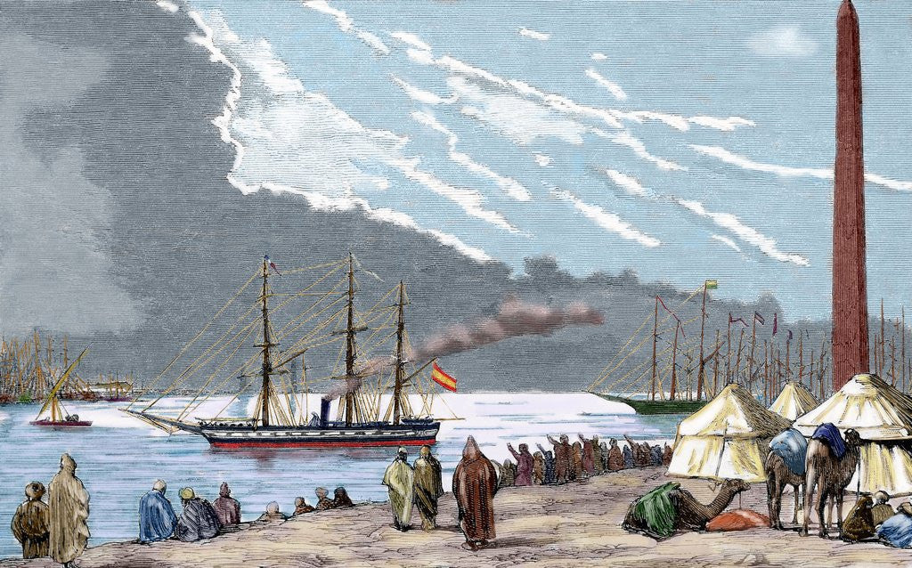 Detail of Egypt. The Spanish frigate 