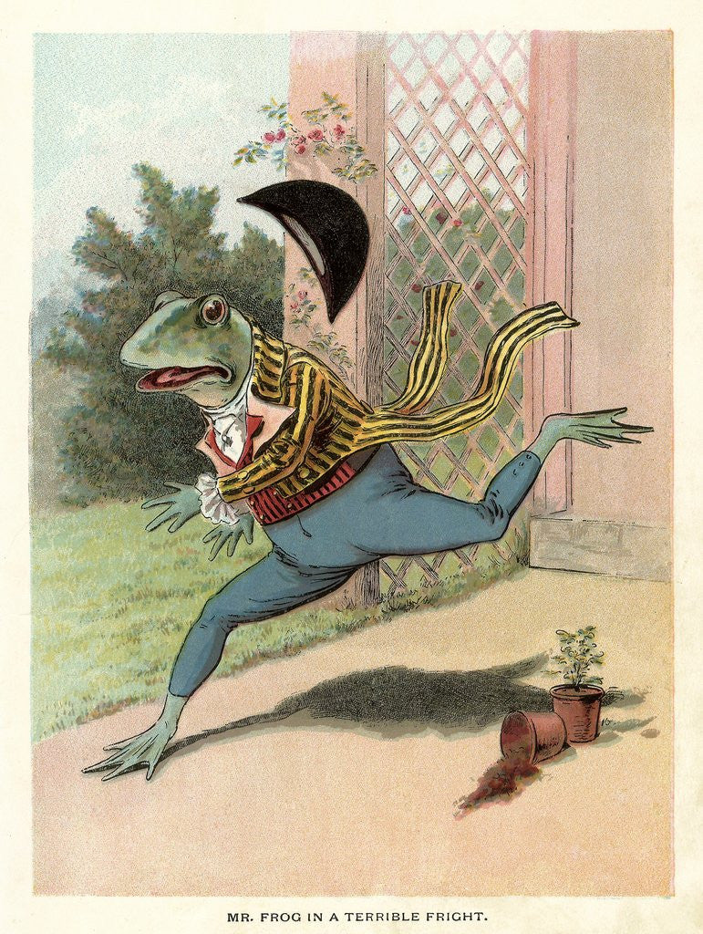 Detail of A Frog He Would A Wooing Go, Children's Book Illustration by Anonymous