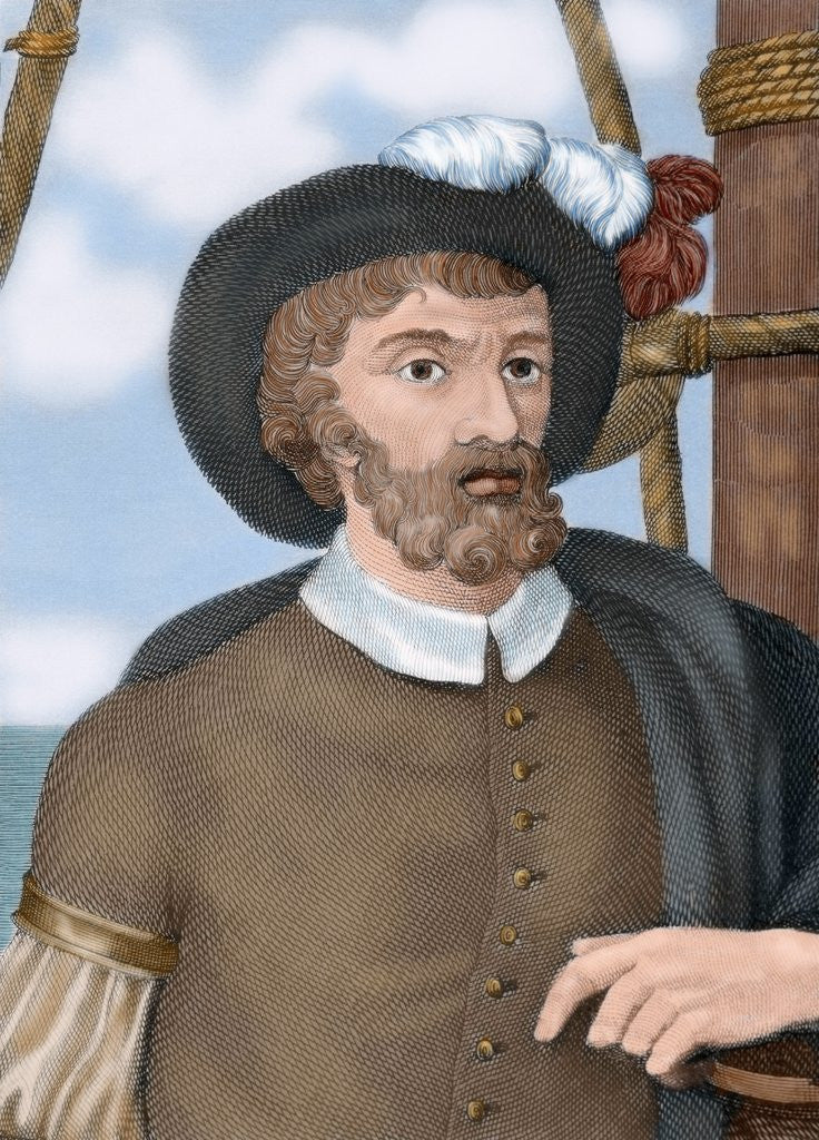 Detail of Juan Sebastian Elcano (1476-1526). Spanish explorer by Anonymous