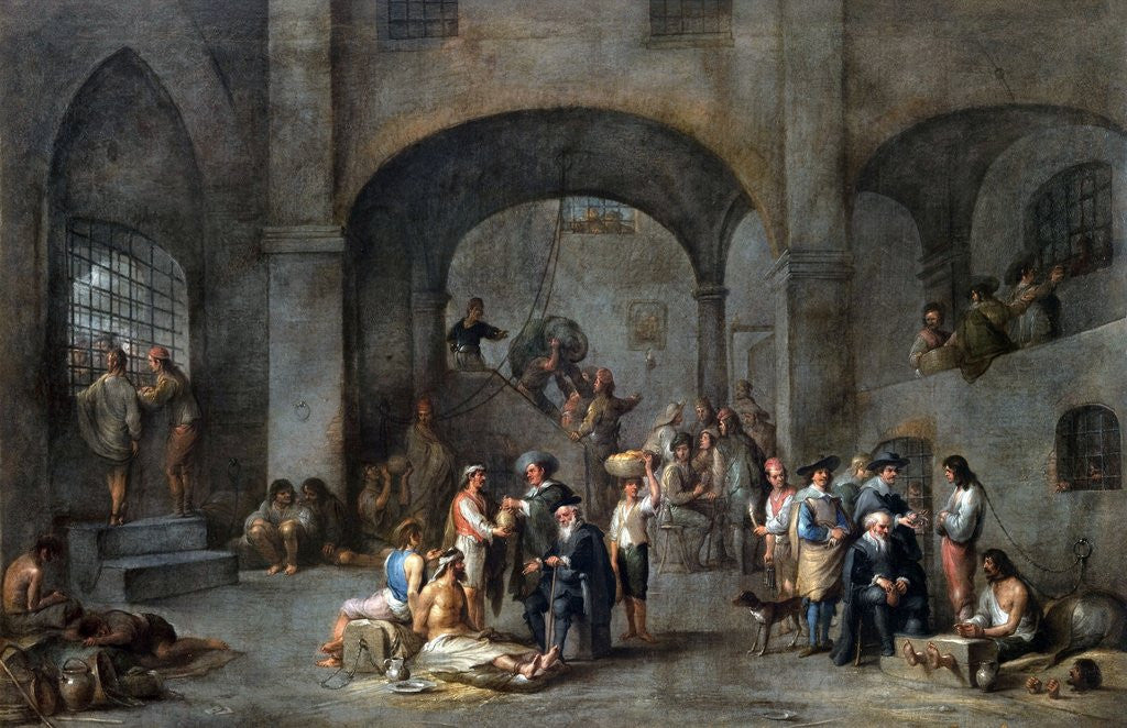 Detail of To Visit the Imprisoned by Cornelis De Wael