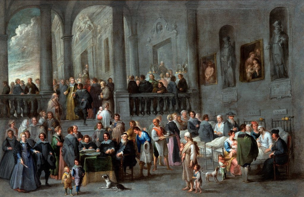 Detail of To Visit the Sick by Cornelis De Wael