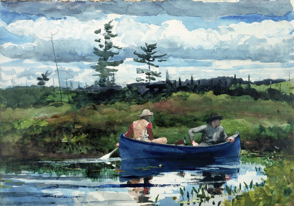 Detail of The Blue Boat by Winslow Homer