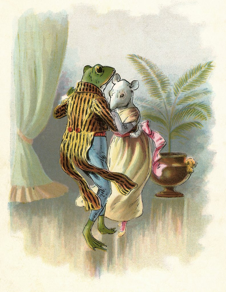 Detail of A Frog He Would A Wooing Go, Children's book Illustration by Anonymous