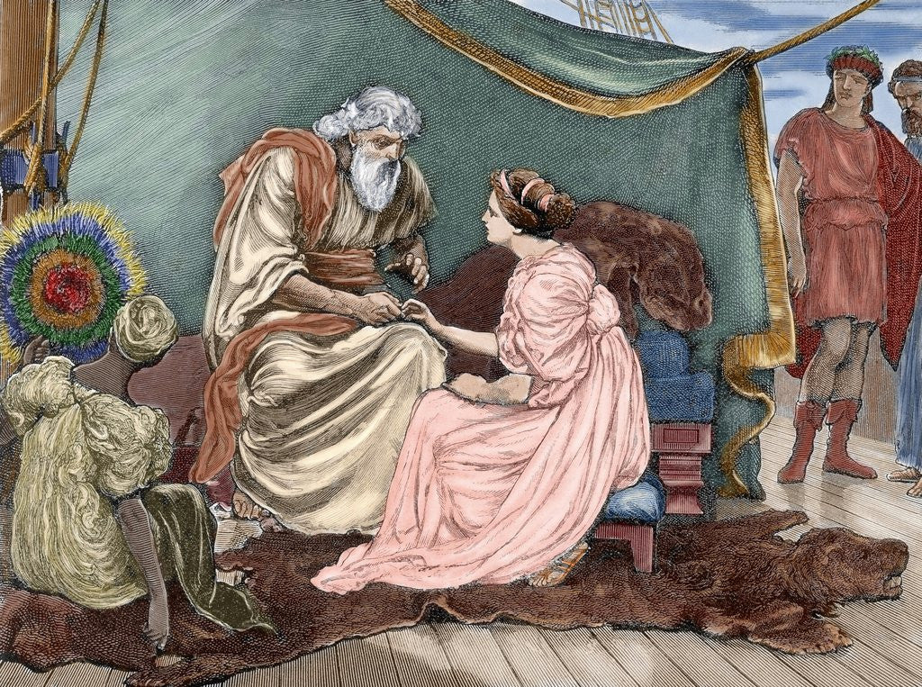 Detail of Pericles, Prince of Tyre and his daughter Marina by Anonymous