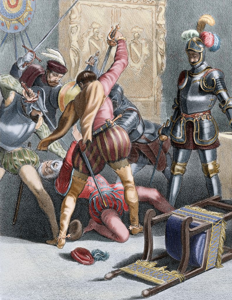 Detail of Murder of Francisco Pizarro by Anonymous