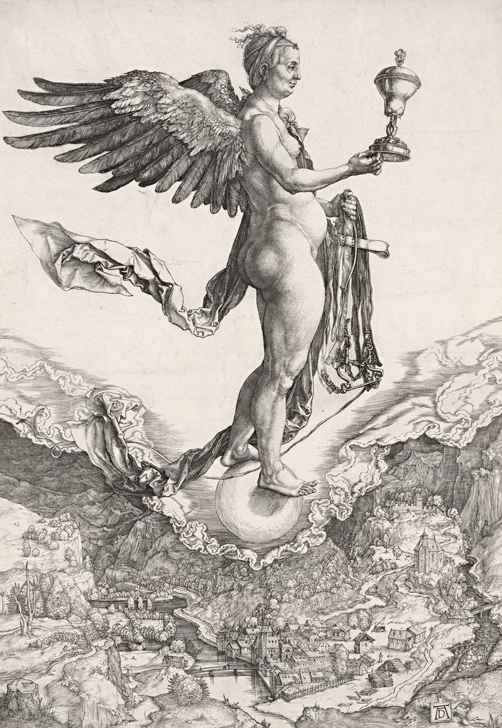 Detail of Nemesis by Albrecht Dürer