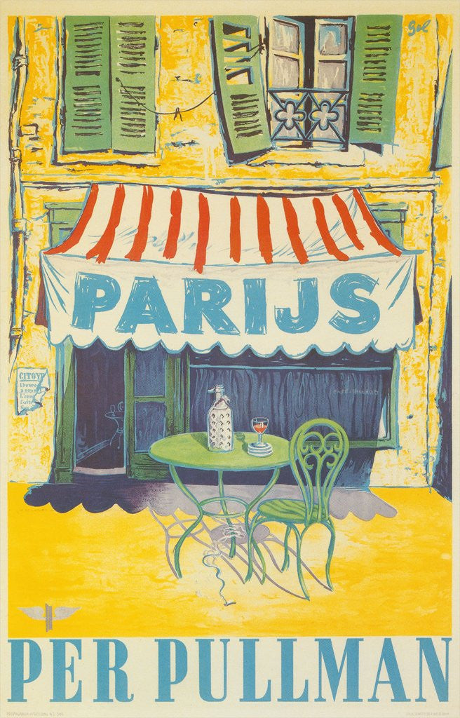 Detail of Parisian Outdoor Cafe, Per Pullman by Anonymous