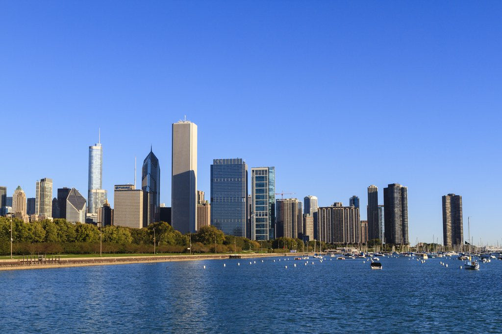 Detail of Chicago cityscape by Anonymous