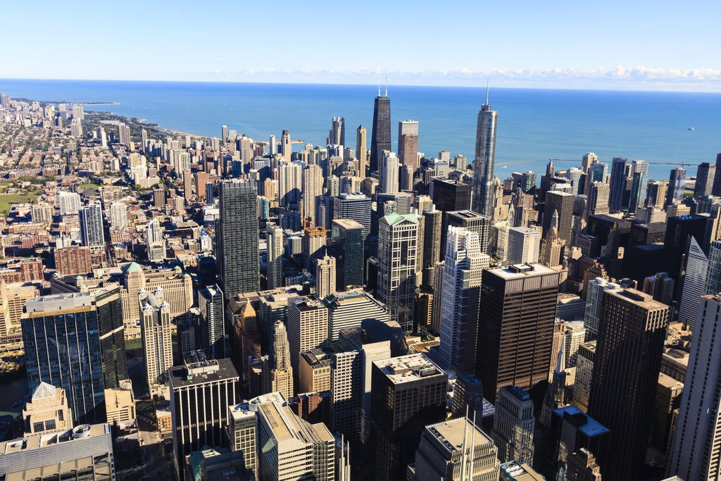 Detail of Chicago cityscape by Anonymous