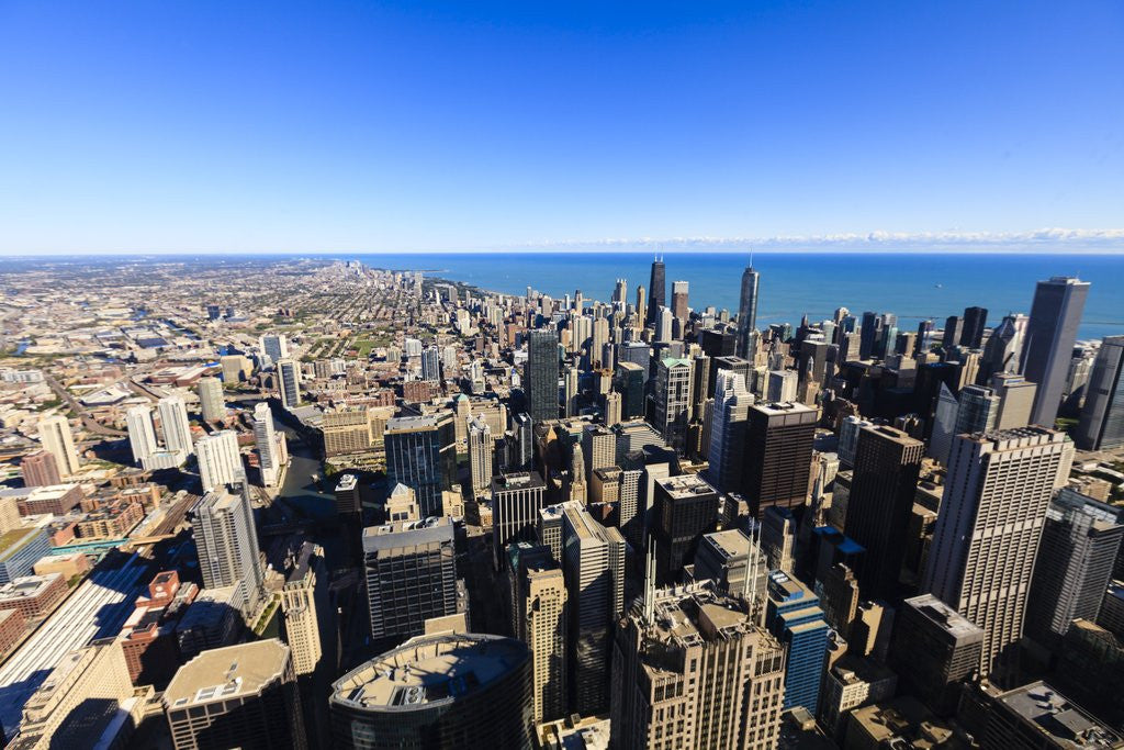 Detail of Chicago cityscape by Anonymous