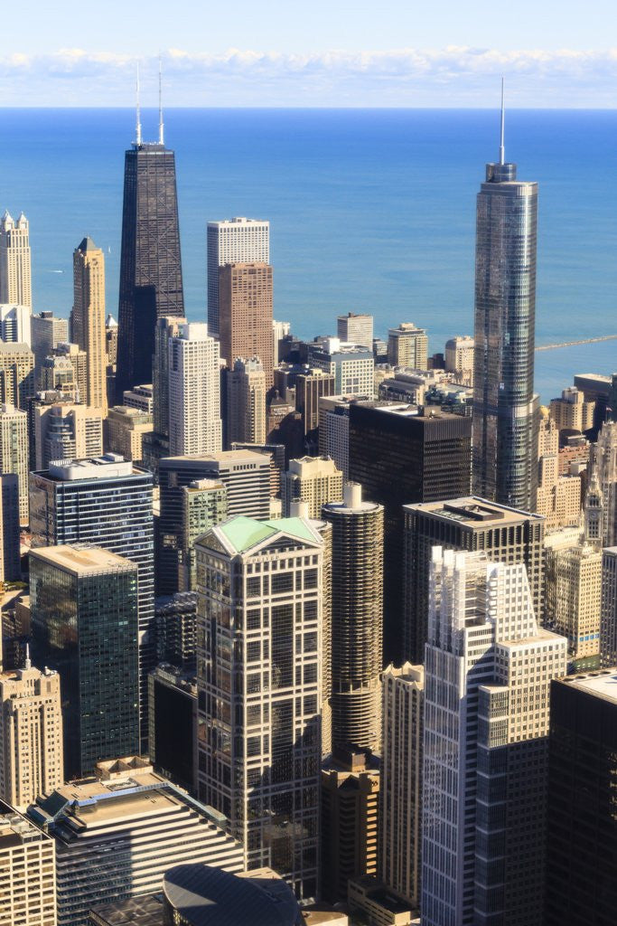 Detail of Chicago cityscape by Anonymous