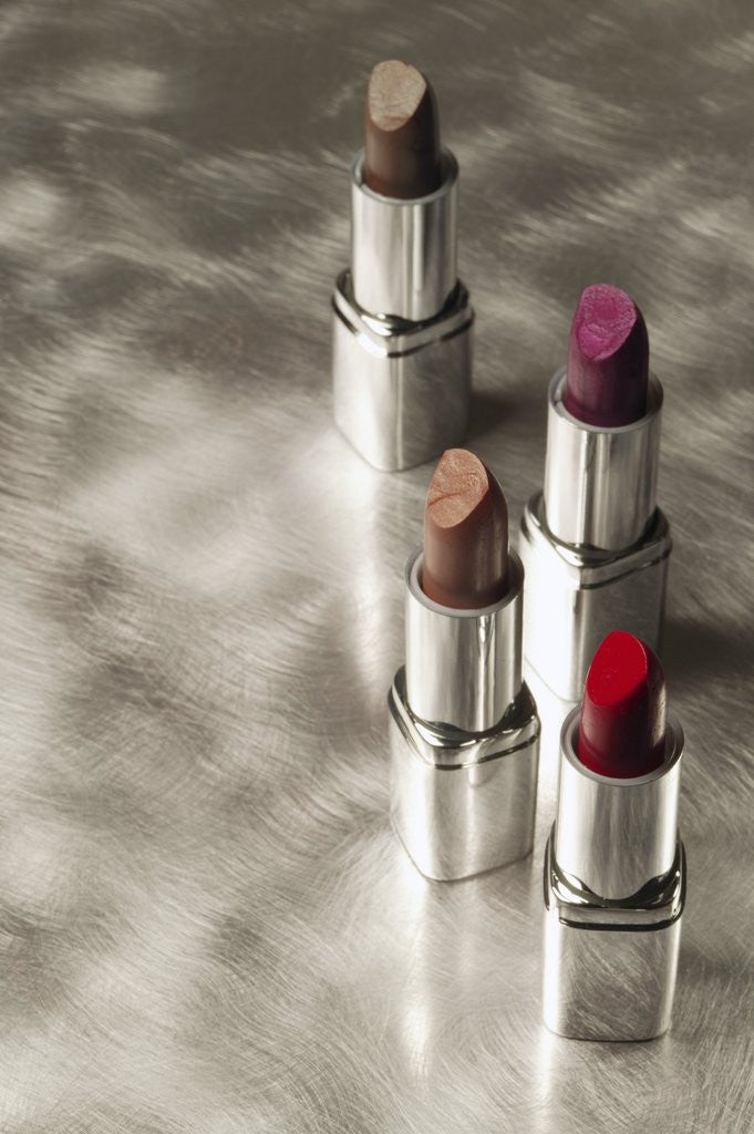 Detail of 4 Lipsticks Different Colors by Anonymous