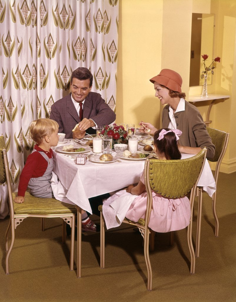 Detail of 1950s/1960s Family Dining In Restaurant by Anonymous
