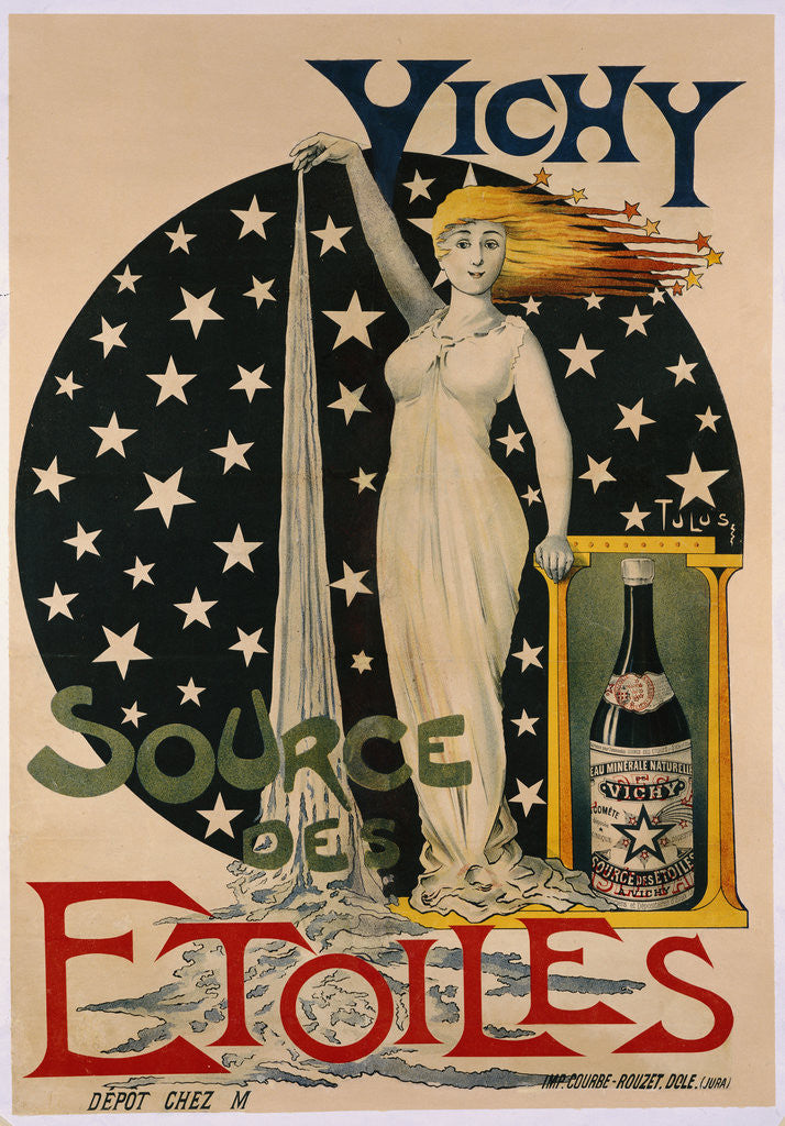 Detail of Vichy, Source des Etoiles poster by Anonymous