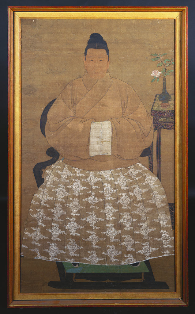 Detail of A Seated Lady Wearing Robes by Anonymous