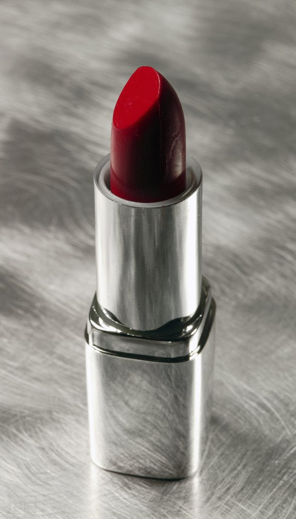 Detail of Red Lipstick In Silver Tube by Anonymous