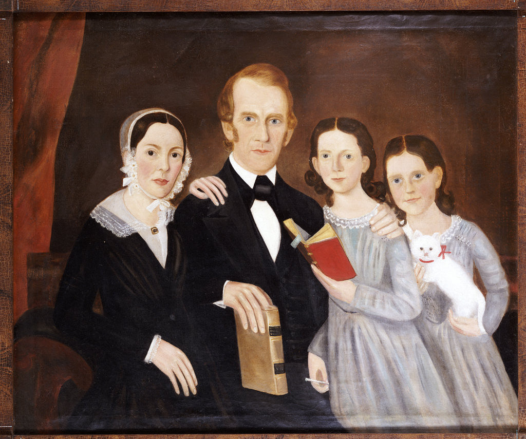 Detail of A Portrait of a Family by Anonymous