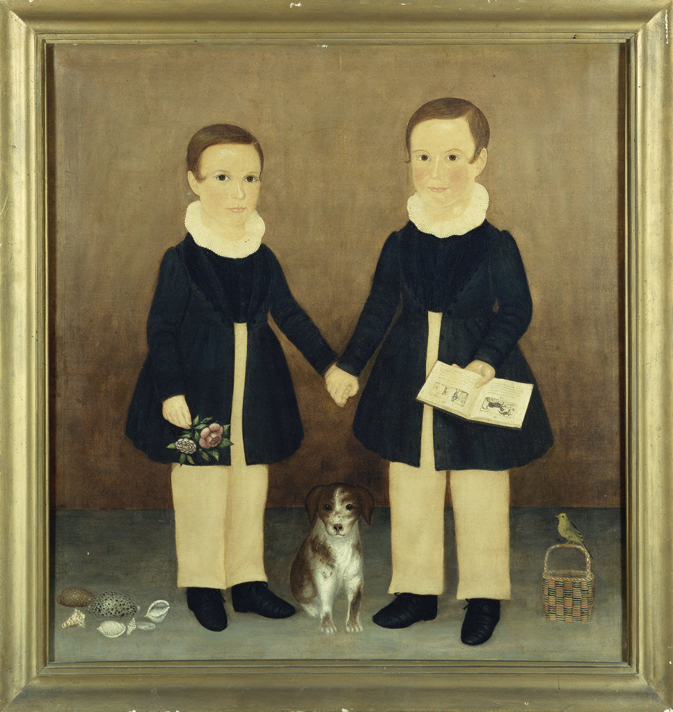 Detail of Joseph and Edwin with Their Pets by Anonymous
