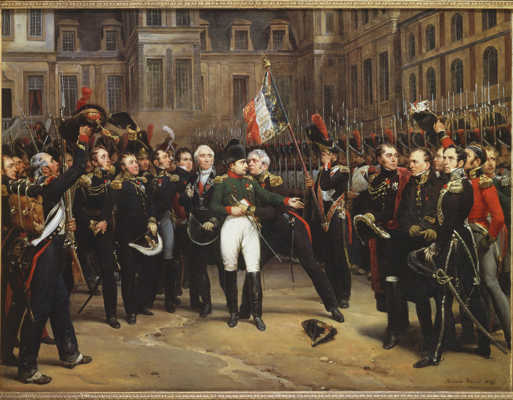 Detail of The Farewells of Fontainebleau, 20 April 1814 by Emile Jean Horace Vernet