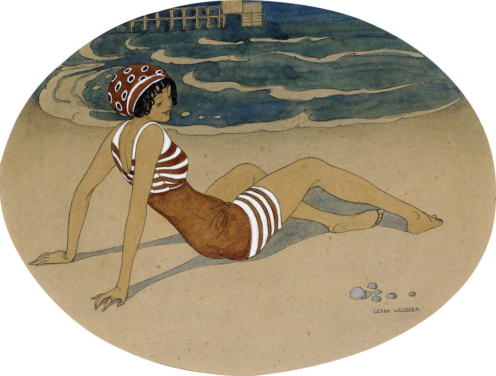 Detail of The New Bathing Suit by Gerda Wegener